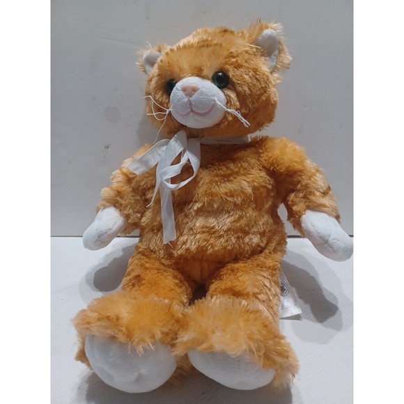 Build A Bear Workshop Tabby Cat 17" Plush Orange Stuffed Animal Toy Kitty Soft - Picture 2 of 8